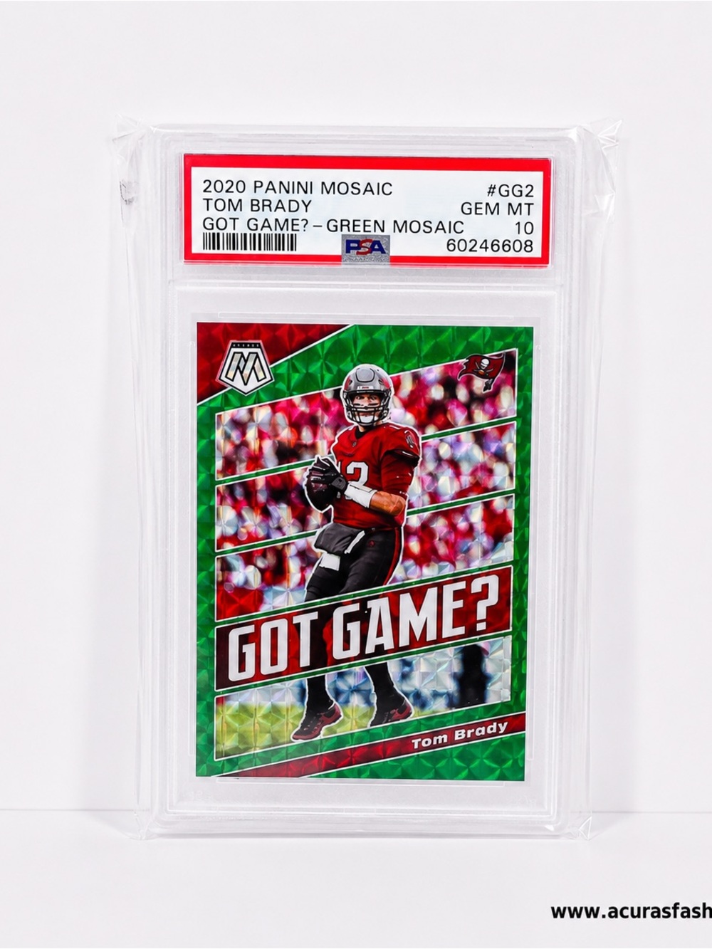 2020 Panini Mosaic Got Game? Green Mosaic Tom Brady PSA 10 Gem Mint #GG2